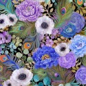 Timeless Treasures Peacock CD 2582 Multi