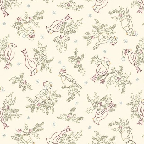 Marcus Fabrics Songbirds R190953 D cream