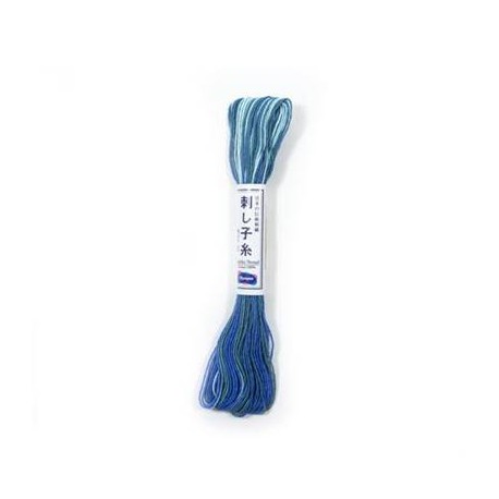 Sashiko garen gemeleerd turkoois 72  20 meter