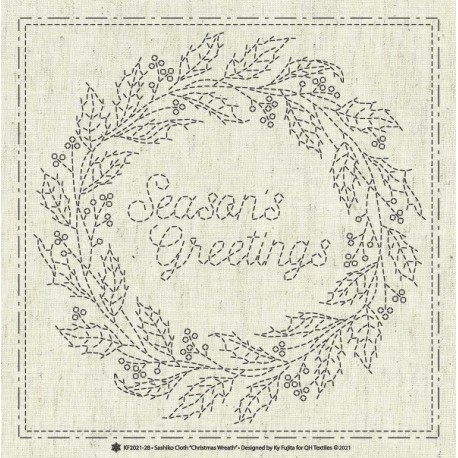 sashiko Christmas wreath KF 2021-28