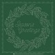 sashiko Christmas wreath KF 2021-29 GR