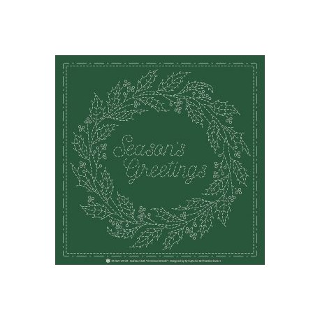 sashiko Christmas wreath KF 2021-29 GR
