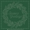 sashiko Christmas wreath KF 2021-29 GR
