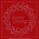 sashiko Christmas wreath KF 2021-3 RD