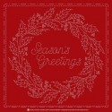sashiko Christmas wreath KF 2021-30 RD