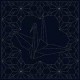 Sashiko Cloth Ori Zuru SC0018-13NV