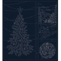 Sashiko Season's Greetings HF1121-11A Navy