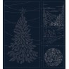 Sashiko Season's Greetings HF1121-11A Navy