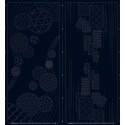 Wagara Sashiko panel Flow (ronde vorm)