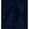 Wagara Sashiko panel Flow (ronde vorm)