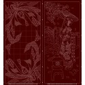 Wagara Sashiko panel Maiko Bloom red