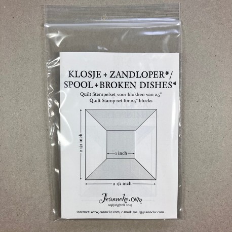 Klosje/Zandloper set 2 1/2 inch (3 stempels)