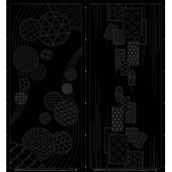 Wagara Sashiko panel Flow (ronde vorm)