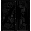 Wagara Sashiko panel Flow (ronde vorm)