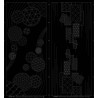 Wagara Sashiko panel Flow (ronde vorm)