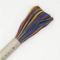 Sashiko garen gemeleerd blauw/geel/rood multi 74  20 meter